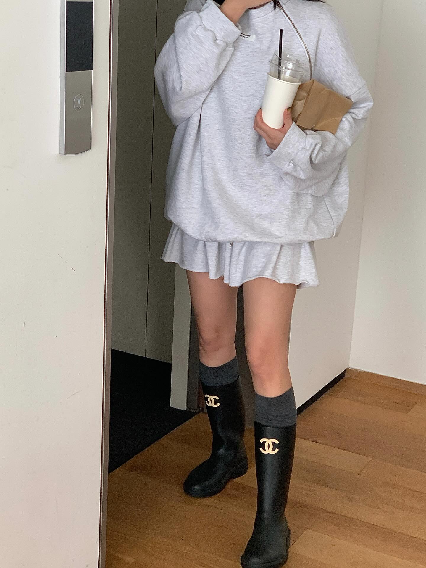 低腰顯瘦壓褶雙層a字半身短裙