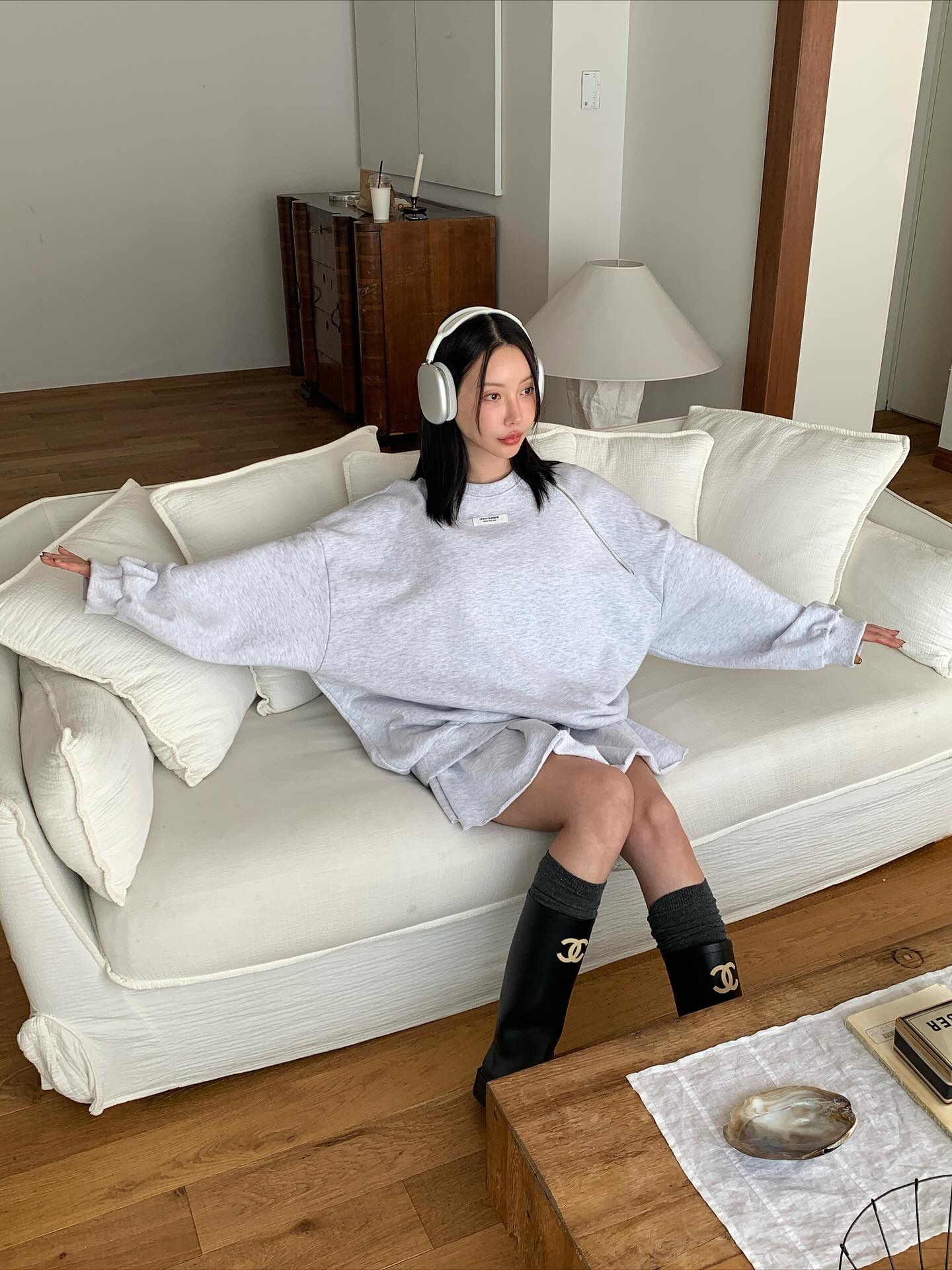 低腰顯瘦壓褶雙層a字半身短裙