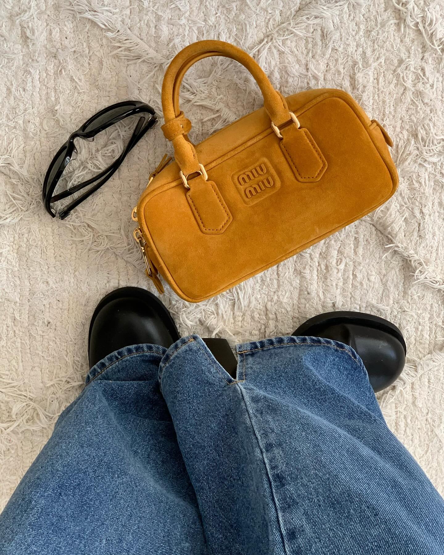 復古高腰開叉直筒修身牛仔褲