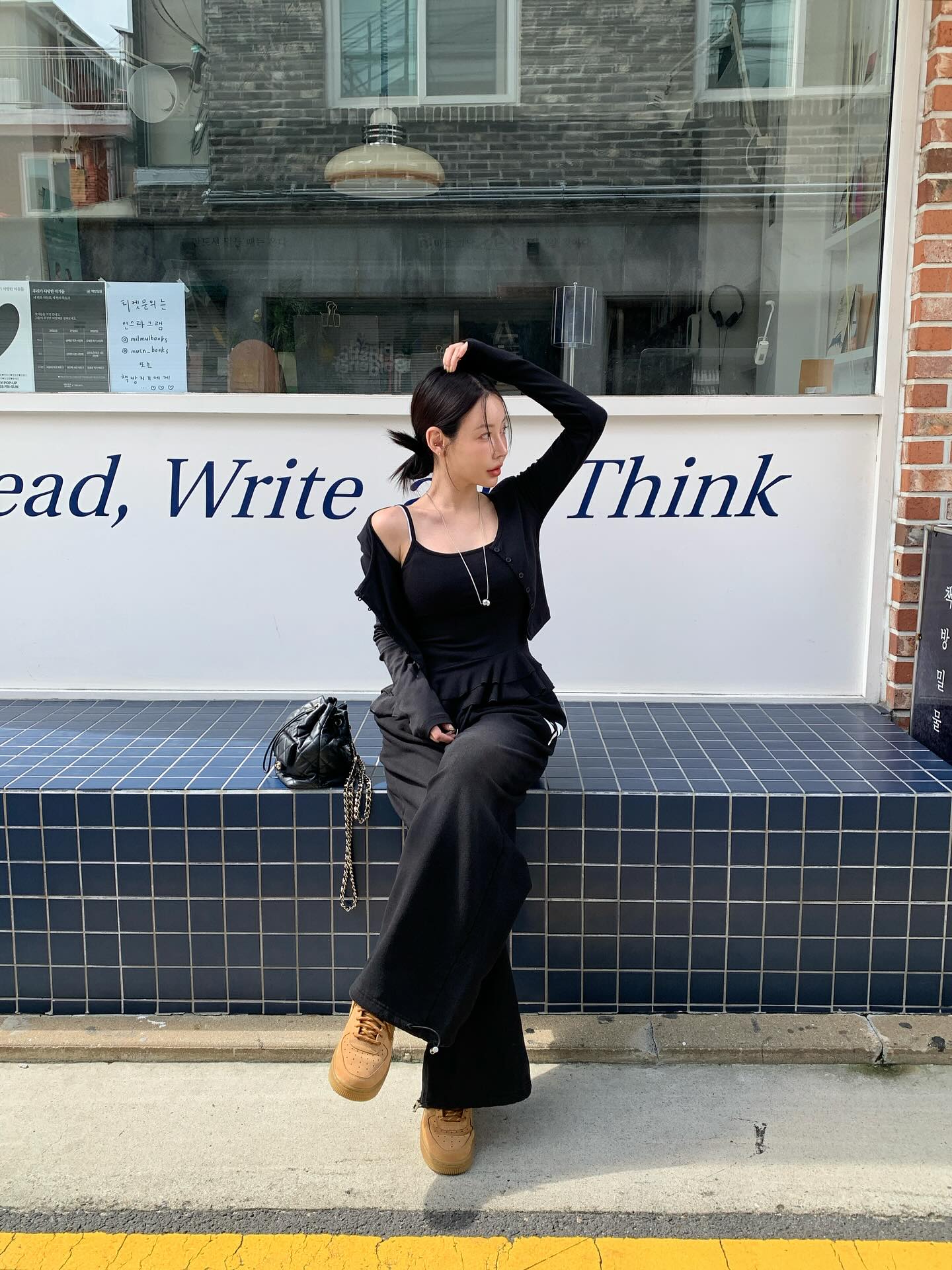 鬆緊腰紮染數字可束腳休閒褲