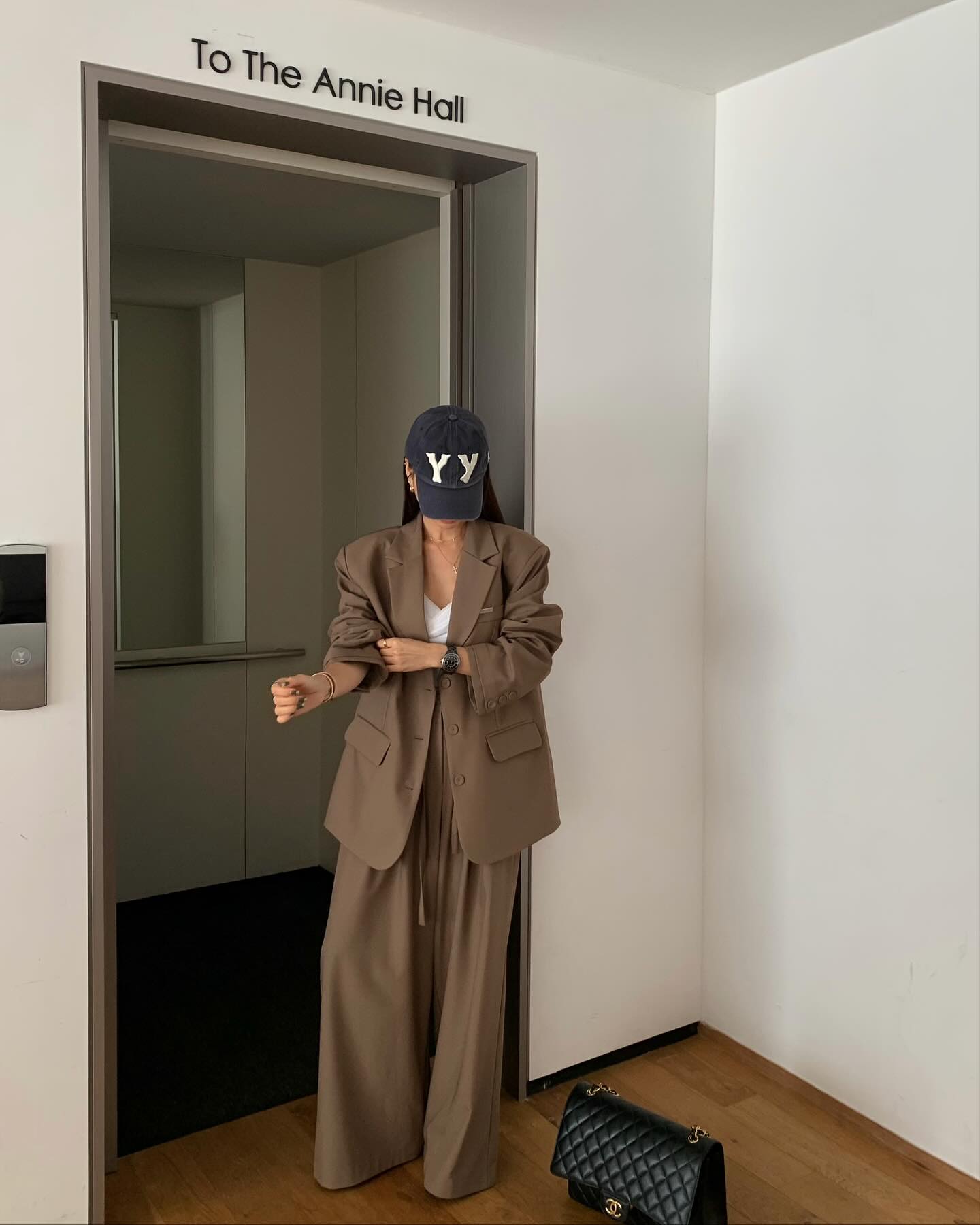 垂感鬆弛感純色西裝長褲