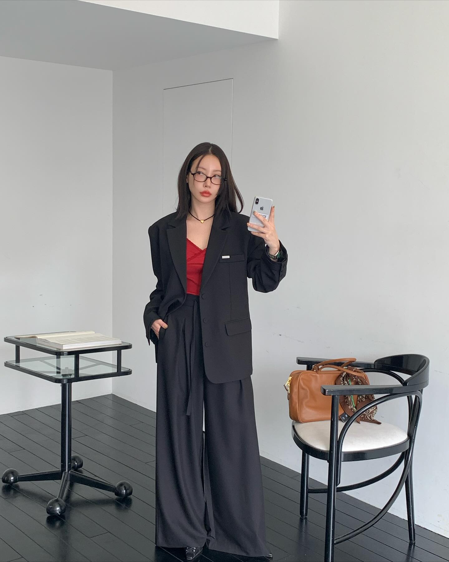 垂感鬆弛感純色西裝長褲