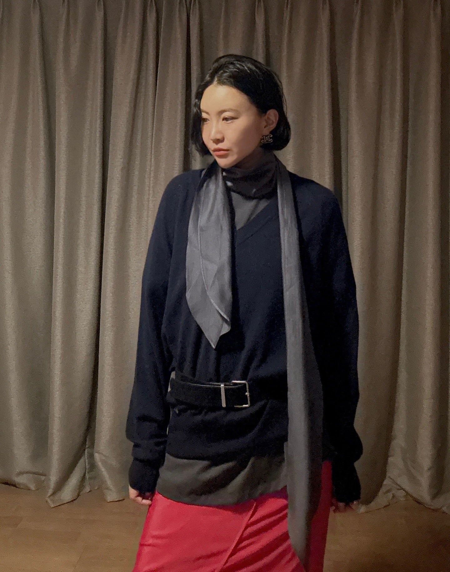 拼接綁帶設計感短袖T卹