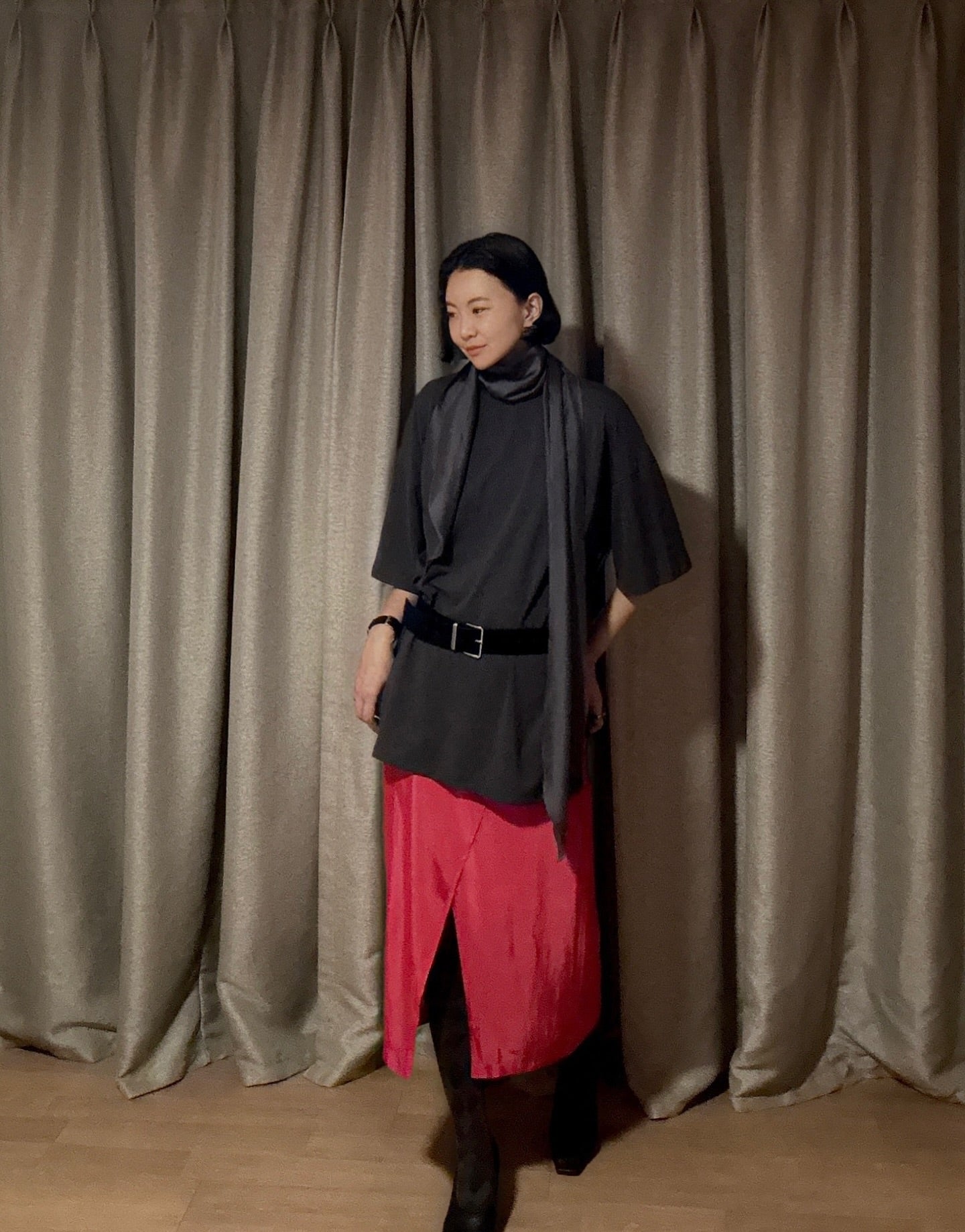 拼接綁帶設計感短袖T卹