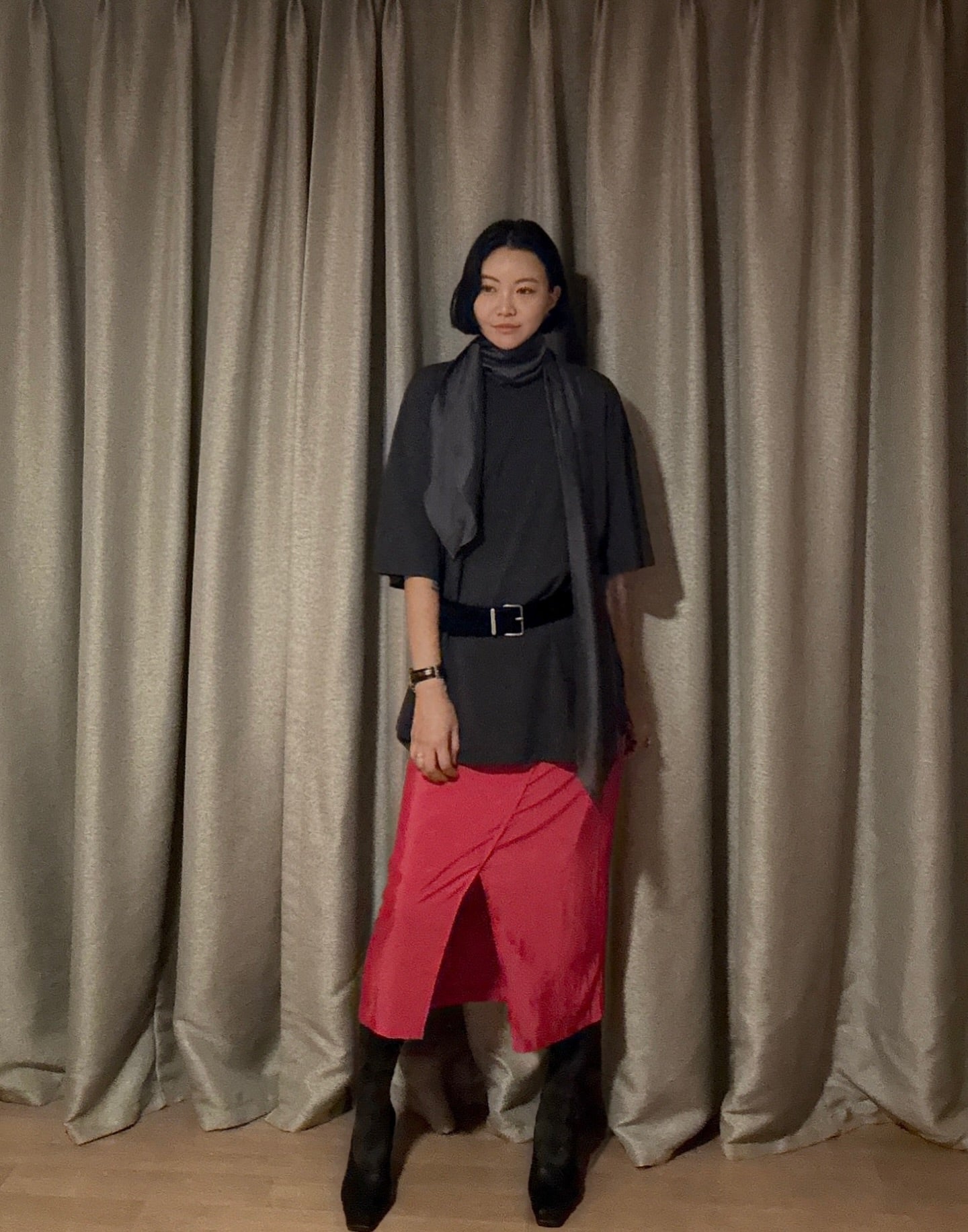 拼接綁帶設計感短袖T卹