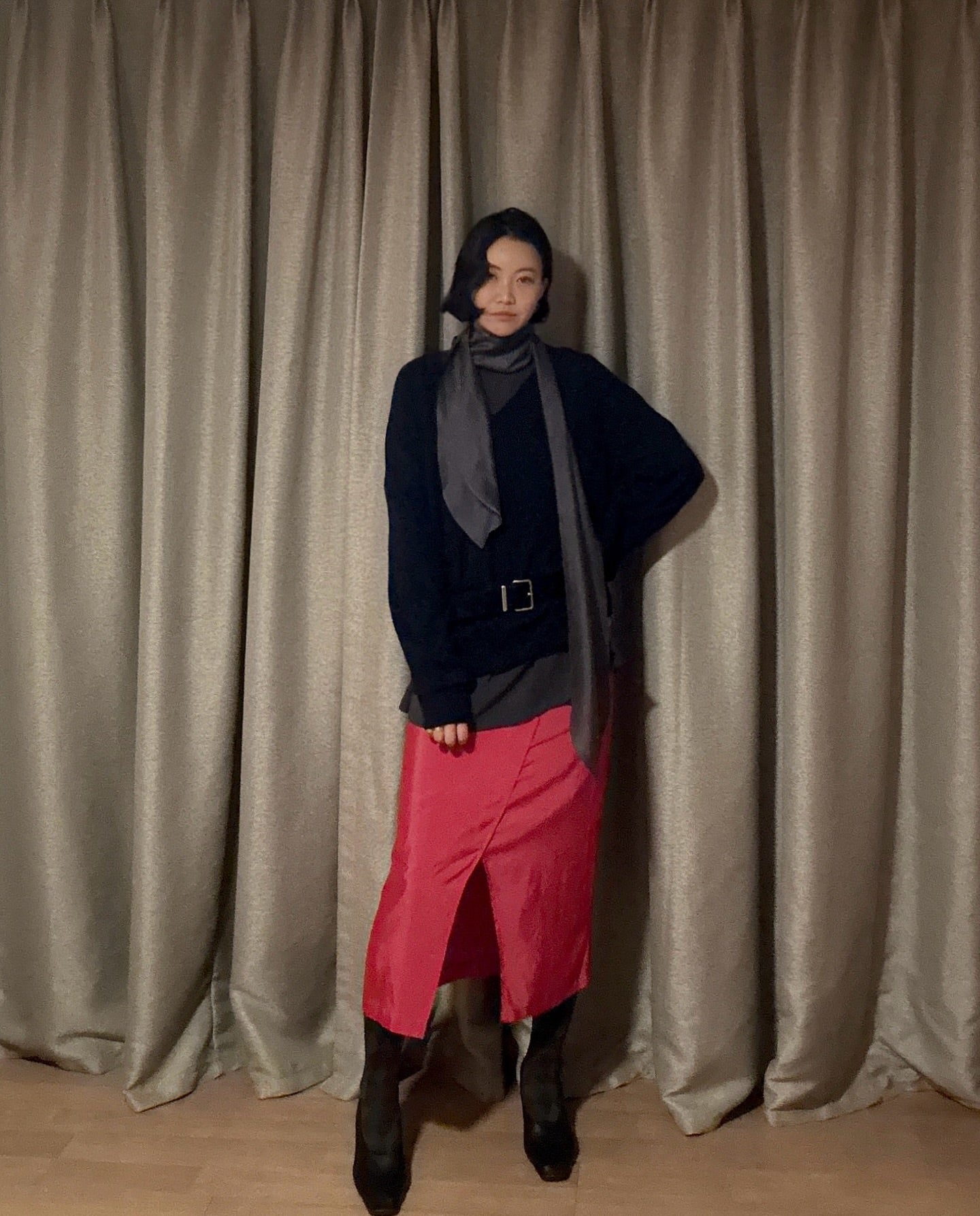 拼接綁帶設計感短袖T卹