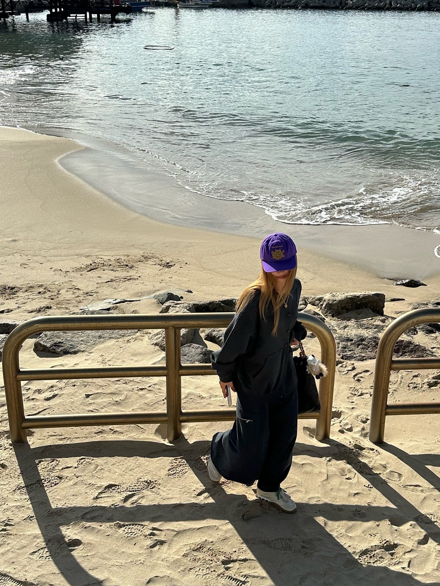 鬆緊腰假兩件大口袋半身裙