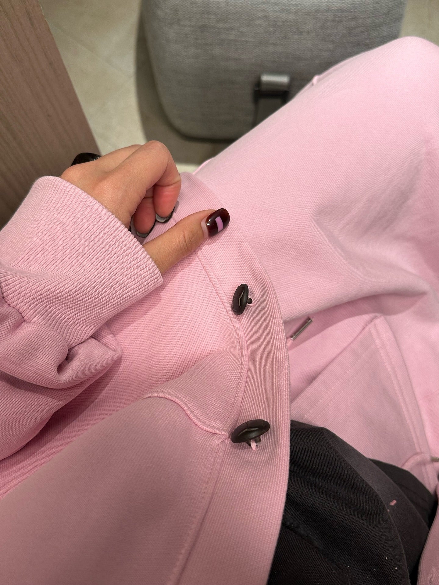 鬆緊腰假兩件大口袋半身裙