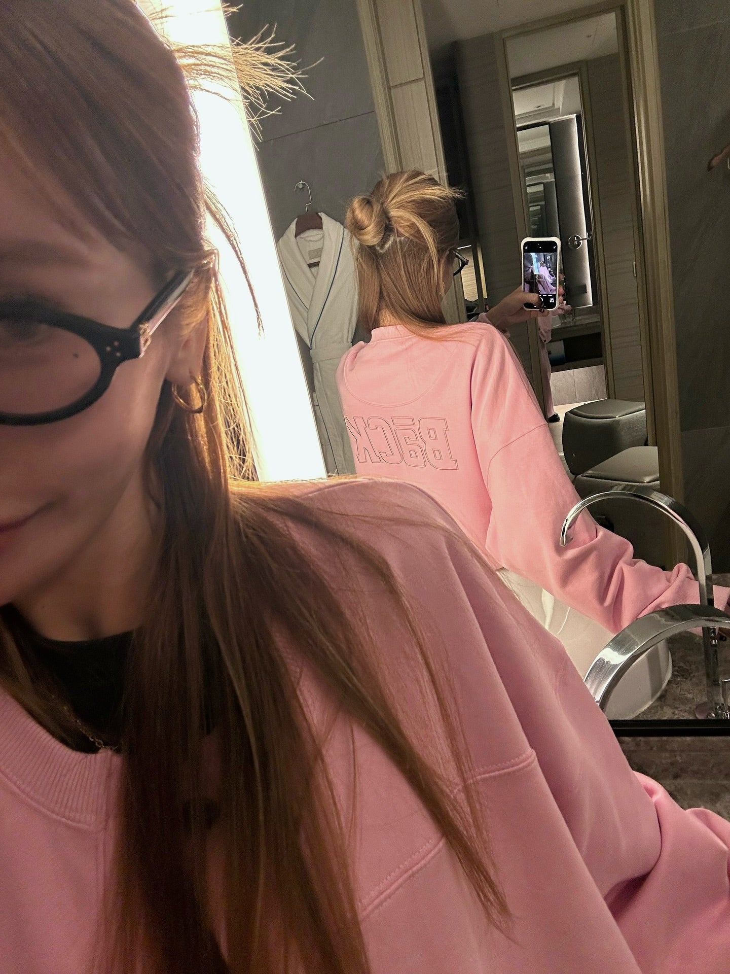 鬆緊腰假兩件大口袋半身裙