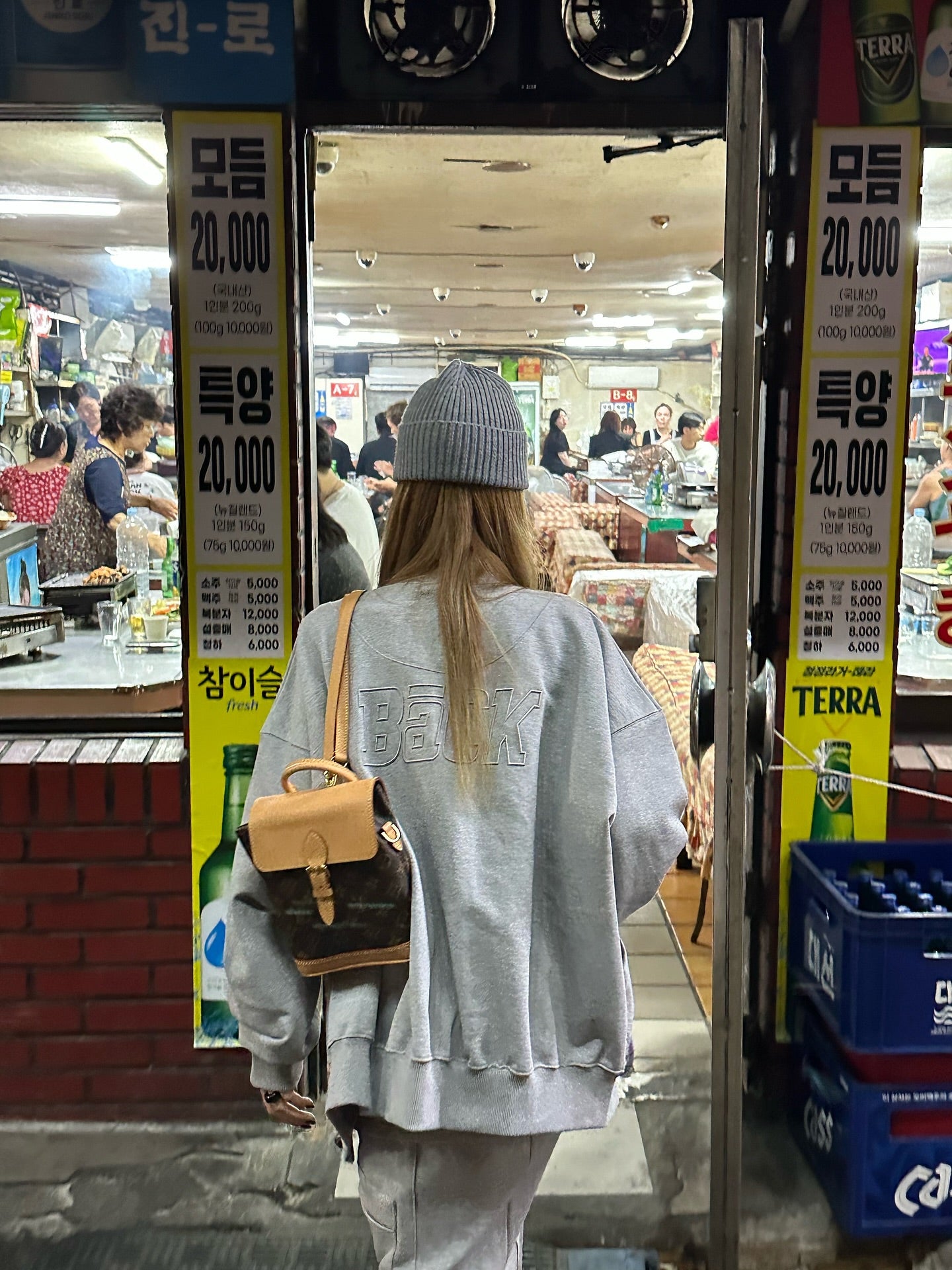 鬆緊腰假兩件大口袋半身裙