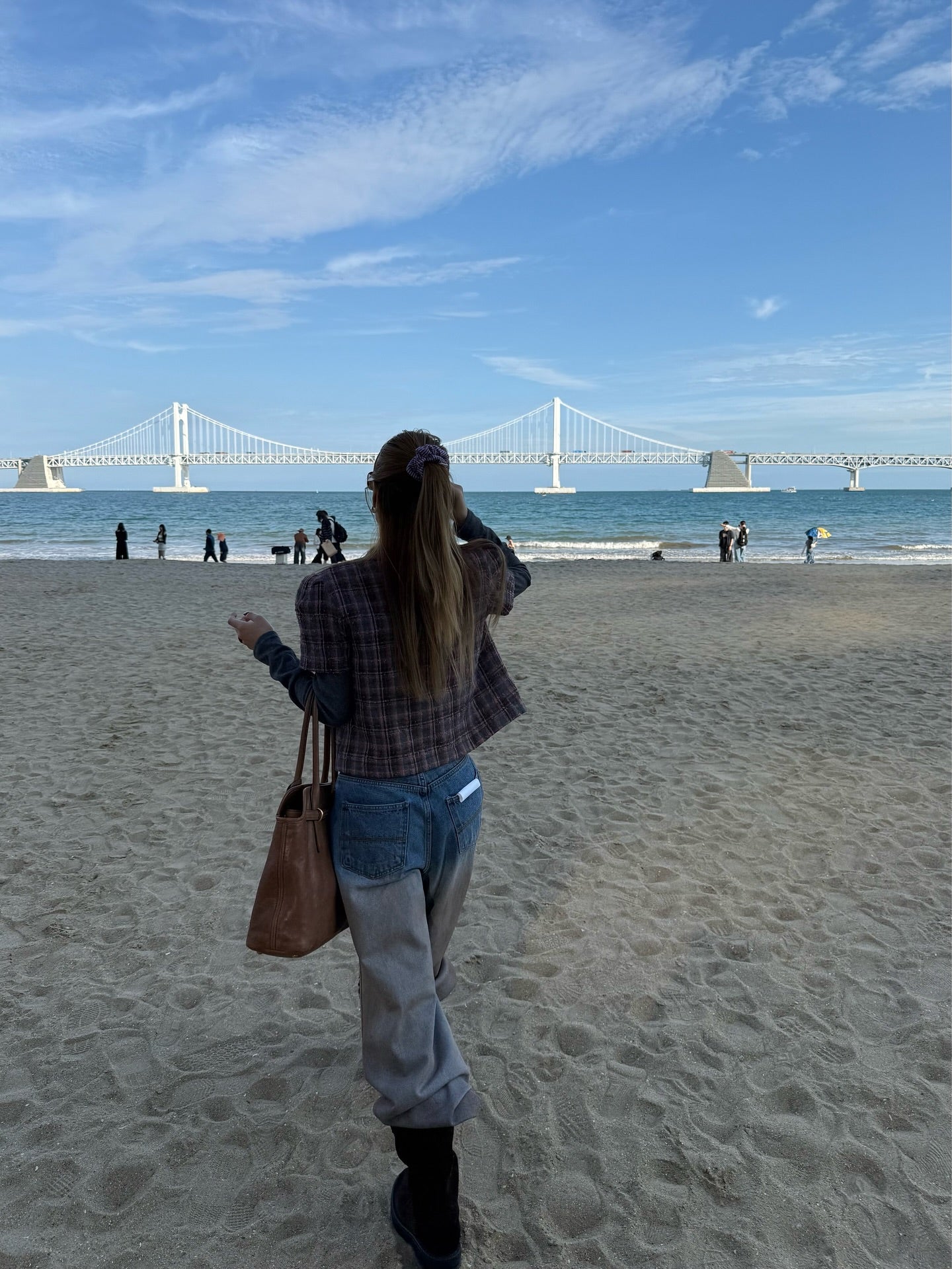 翻領格紋設計感小香風短袖外套