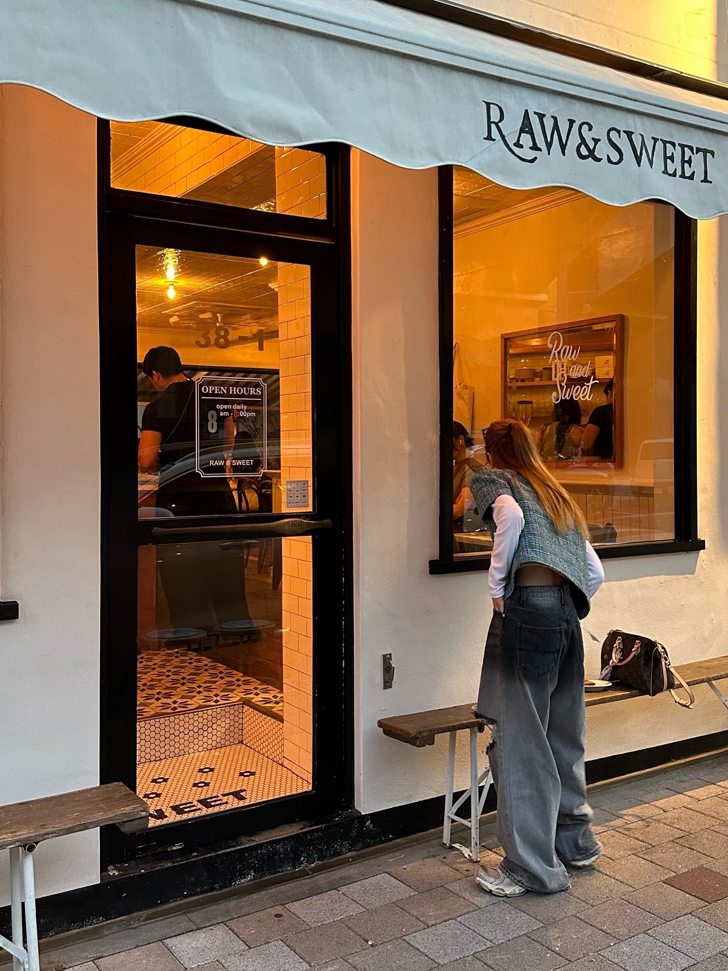 翻領格紋設計感小香風短袖外套